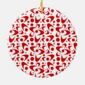 Retro Boomerangs Keramik Ornament (Hinten)