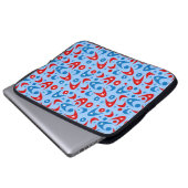 Retro Boomerangs Laptopschutzhülle (Vorne Knopf)