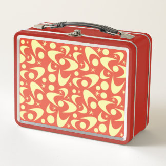 Retro Boomerangs Metal Lunch Box