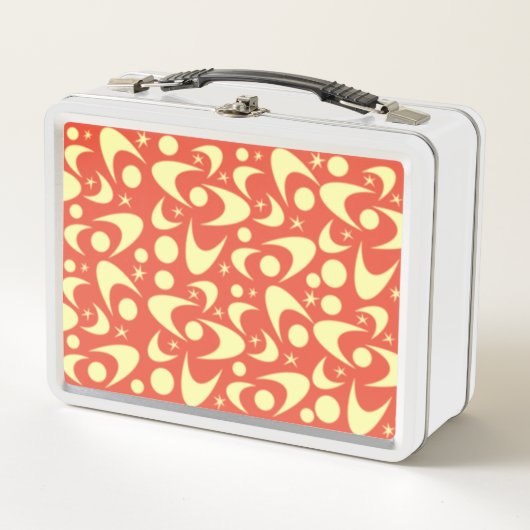 Retro Boomerangs Metal Lunch Box (Vorderseite)
