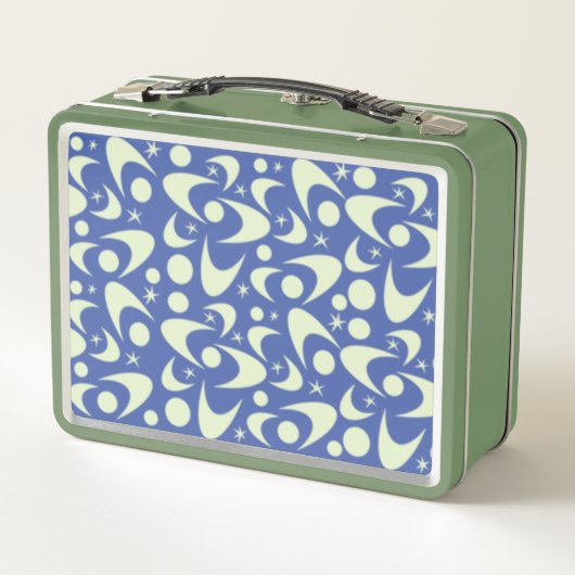 Retro Boomerangs Metal Lunch Box (Rückseite)