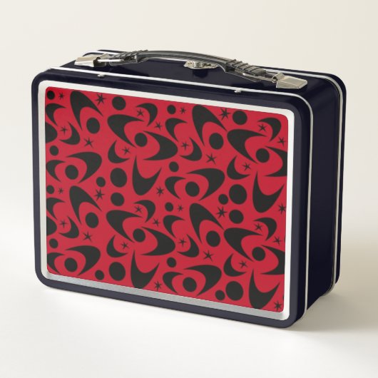 Retro Boomerangs Metal Lunch Box (Rückseite)