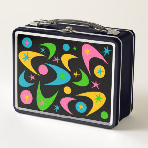 Retro Boomerangs Metall Brotdose