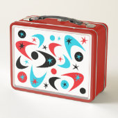 Retro Boomerangs Metall Brotdose (Rückseite)