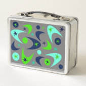 Retro Boomerangs Metall Brotdose (Rückseite)