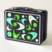 Retro Boomerangs Metall Brotdose (Rückseite)