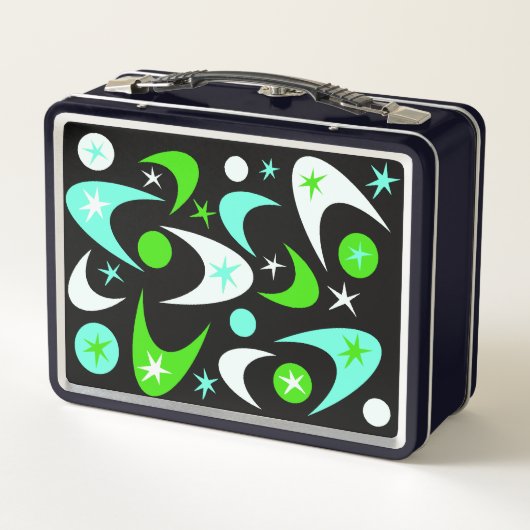 Retro Boomerangs Metall Brotdose (Rückseite)