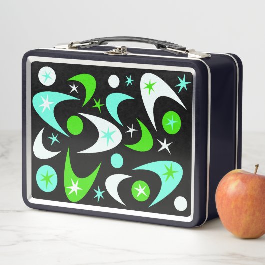 Retro Boomerangs Metall Brotdose (Beispiel)