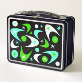 Retro Boomerangs Metall Brotdose (Vorderseite)