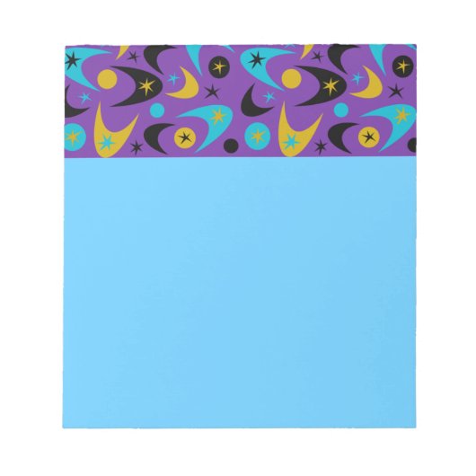 Retro Boomerangs Notizblock (Vorderseite)