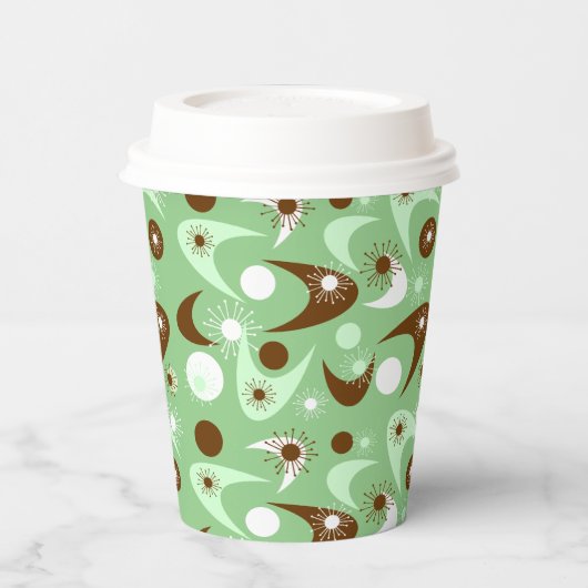 Retro Boomerangs Papierkästen Pappbecher (Links)