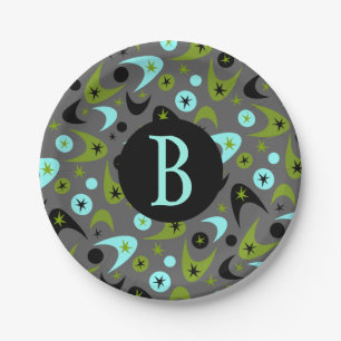 Retro Boomerangs Pappteller