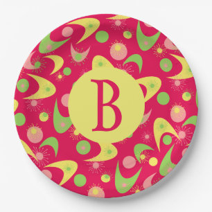 Retro Boomerangs Pappteller