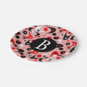 Retro Boomerangs Pappteller (Schrägansicht)