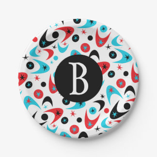 Retro Boomerangs Pappteller