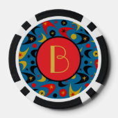 Retro Boomerangs Pokerchips (Rückseite)