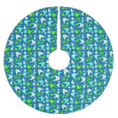 Retro Boomerangs Polyester Weihnachtsbaumdecke (Vorderseite)