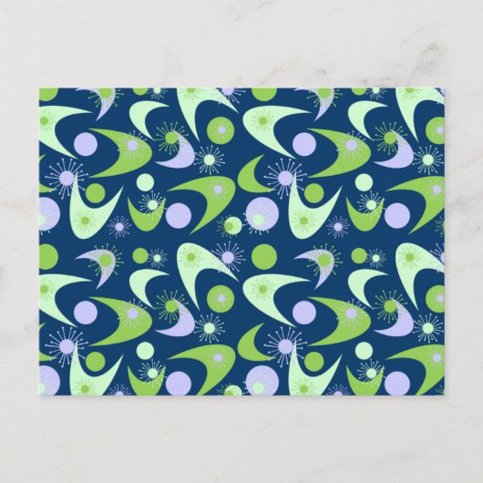 Retro Boomerangs Postkarte (Vorderseite)