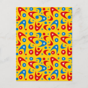 Retro Boomerangs Postkarte
