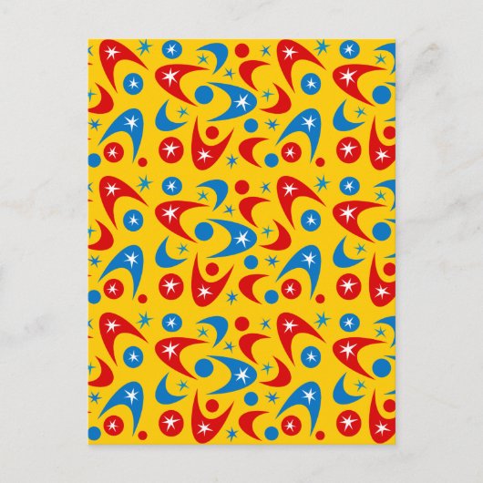 Retro Boomerangs Postkarte (Vorderseite)
