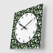 Retro Boomerangs Quadratische Wanduhr (Winkel)