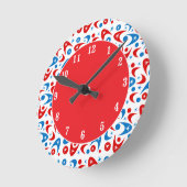 Retro Boomerangs Runde Wanduhr (Winkel)