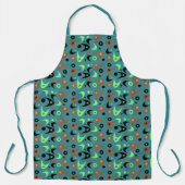 Retro Boomerangs Schürze (Vorderseite)