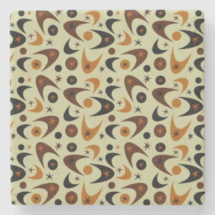 Retro Boomerangs Steinuntersetzer