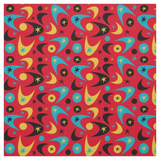Retro Boomerangs Stoff (Muster)