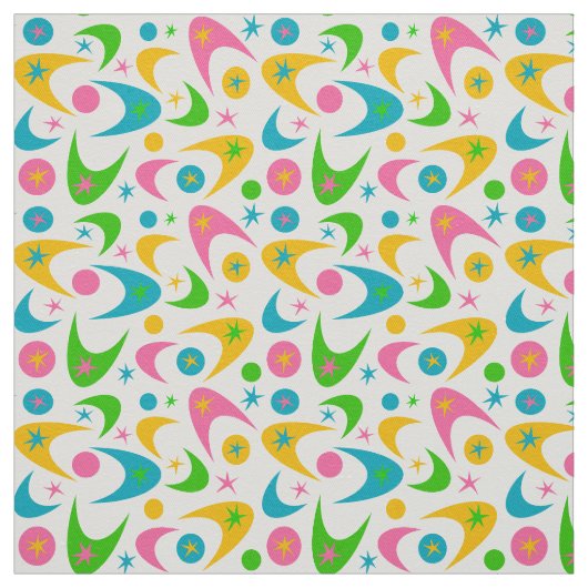 Retro Boomerangs Stoff (Muster)