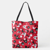 Retro Boomerangs Tasche (Rückseite)