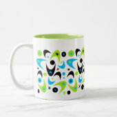 Retro-Boomerangs Zweifarbige Tasse (Links)