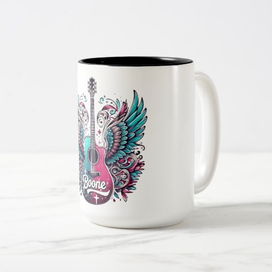 Retro Boone Personalisiert Vorname Boone Men Wome Zweifarbige Tasse (VorderseiteRechts)