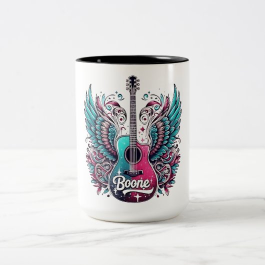 Retro Boone Personalisiert Vorname Boone Men Wome Zweifarbige Tasse (Mittel)