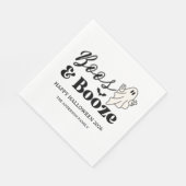 Retro Boos & Booze Spooktacular Halloween Serviette (Ecke)
