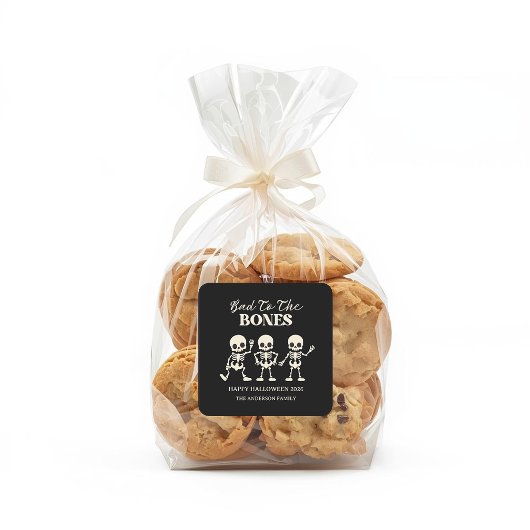  Retro Boos & Booze Spooky Halloween Quadratischer Aufkleber