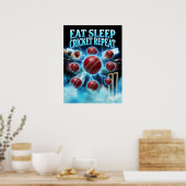 Retro-Bootleg-Cricket-Grafik Poster (Küche)