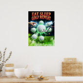 Retro-Bootleg-Golf-Grafik Poster (Küche)