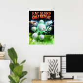 Retro-Bootleg-Golf-Grafik Poster (Heimbüro)