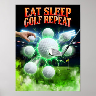 Retro-Bootleg-Golf-Grafik Poster