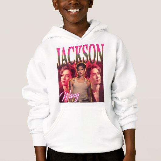 Retro Bootleg Jackson Wang | K-Pop Ästhetik Hoodie (Vorderseite)