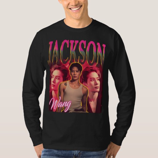 Retro Bootleg Jackson Wang | K-Pop Ästhetik T-Shirt (Vorderseite)