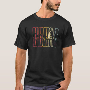Retro Boots Herzschlag Segelboote Paddeln Rudern T-Shirt