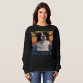 Retro Border Collie Ew People Border Collie Lieben Sweatshirt (Vorne ganz)