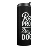 Retro Border Collie Sunburst Grafikdesign Thermosbecher (Nach links gedreht)