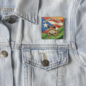 Retro Boricua Stolz Poster Button (Beispiel)