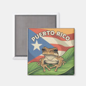 Retro-Boricua-Stolzposter Magnet (Vorderseite/Rückseite)