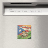 Retro-Boricua-Stolzposter Magnet (In Situ (Geschirrspüler))