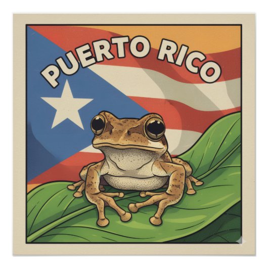 Retro-Boricua-Stolzposter Poster (Vorderseite)