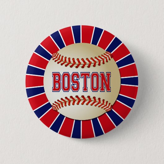 RETRO BOSTON-BASEBALL BUTTON (Vorderseite)